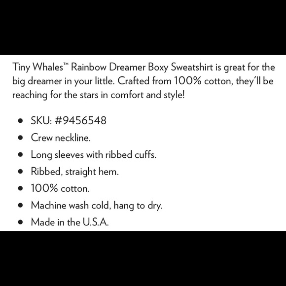 Tiny Whales Dreamer Boxy Sweatshirt - Picture 3 of 7